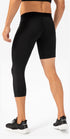 Men's 3/4 One Leg Athletic Compression Capri Tights Pants