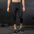 Men's 3/4 Running Compression Pants Athletic Leggings
