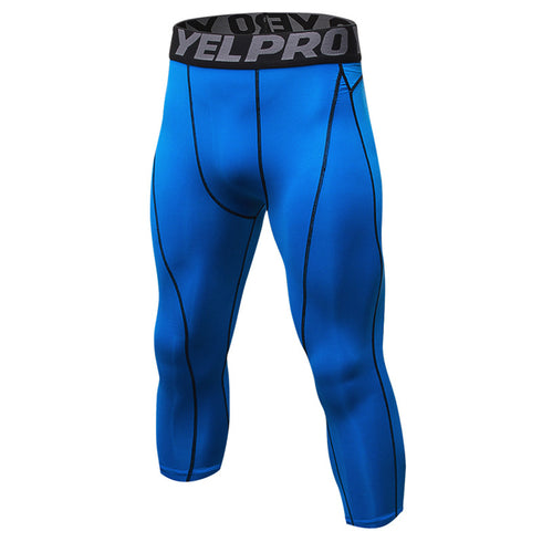 Men's 3/4 Running Compression Pants Athletic Leggings