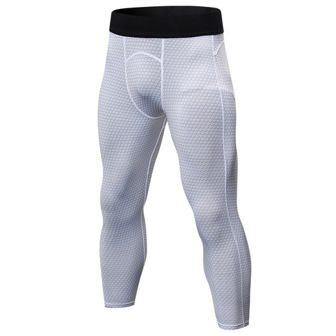 Men's 3D Printed Capri Compression Active Pants