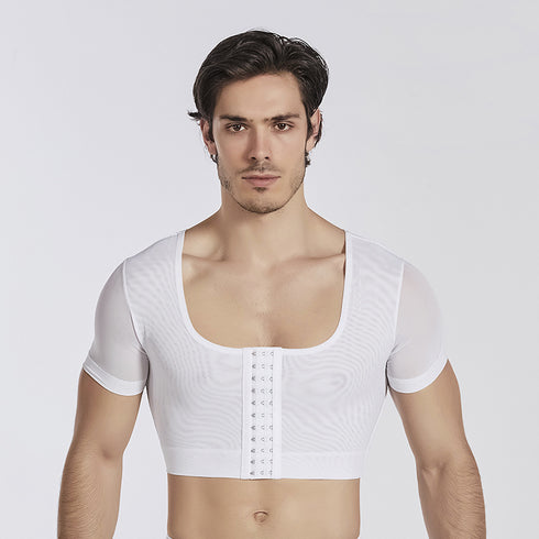 Men's 3 Rows Clasp Compression Shapewear Chest Flat Bust