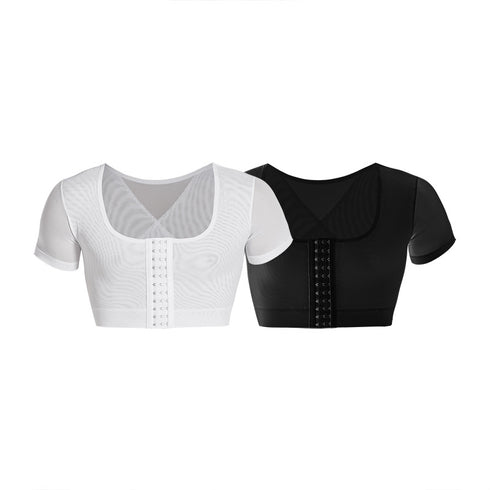 Men's 3 Rows Clasp Compression Shapewear Chest Flat Bust