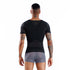 Men's 3 Rows Clasp Waist Training Short Sleeve Shapewear