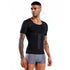 Men's 3 Rows Clasp Waist Training Short Sleeve Shapewear