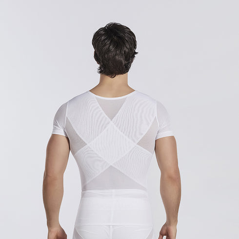 Men's Abdomen Control Rows Clasp Compression Shapewear