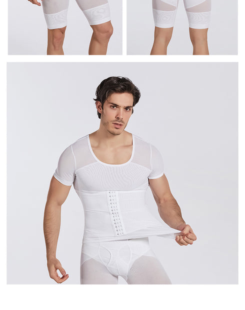 Men's Abdomen Control Rows Clasp Compression Shapewear