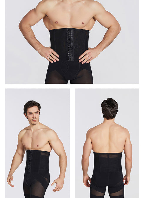 Men's Abdomen Control Shapewear 3 Rows Clasp Waist Training