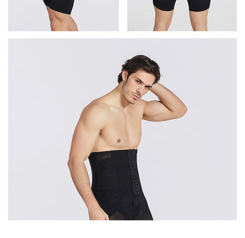 Men's Abdomen Control Shapewear 3 Rows Clasp Waist Training