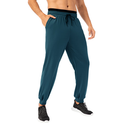 Men's Athletic Loose Stretchy Pants with Side and Back Pocket
