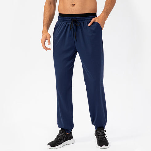Men's Athletic Loose Stretchy Pants with Side and Back Pocket