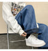 Men’s Athletic Fleece-Lined Loose Straight Leg Casual Jeans