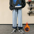 Men’s Athletic Fleece-Lined Loose Straight Leg Casual Jeans