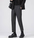 Men's Cropped Wool Slim Fit Flat-Front Dress Pants