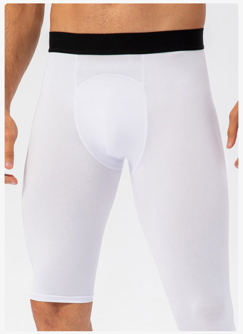 Men's Basketball Single Leg Tight Sports Compression Shorts