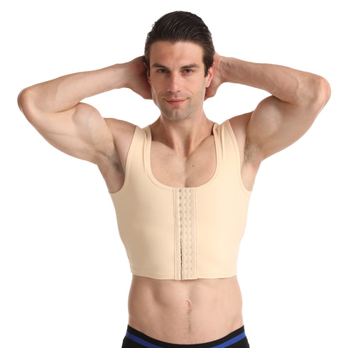Men's Body Shaper Compression Chest Flat Bust Corset Vests