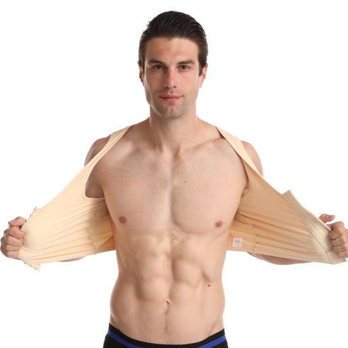 Men's Body Shaper Compression Chest Flat Bust Corset Vests
