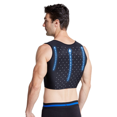 Men's Body Shaper Compression Corset 3 Rows Clasp Vests