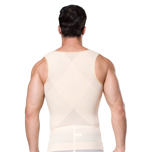Men’s Body Shaper Tank Top Undershirt Zipper Vest