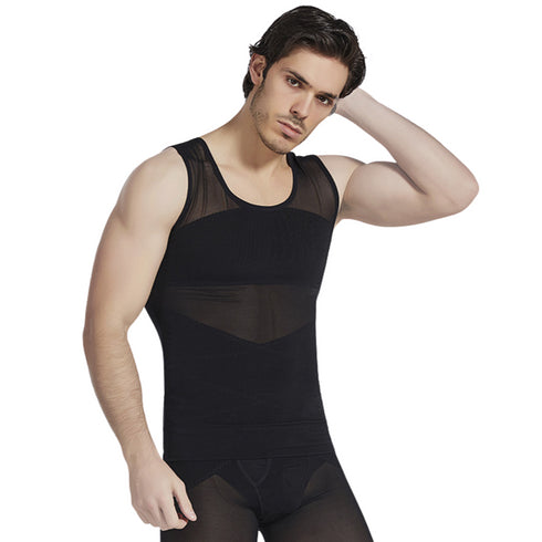 Men's Bodybuilding Abdomen Compression Tank Tops Undershirt