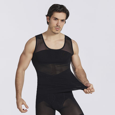 Men's Bodybuilding Abdomen Compression Tank Tops Undershirt