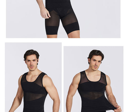 Men's Bodybuilding Abdomen Compression Tank Tops Undershirt