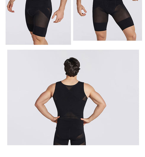 Men's Bodybuilding Abdomen Compression Tank Tops Undershirt
