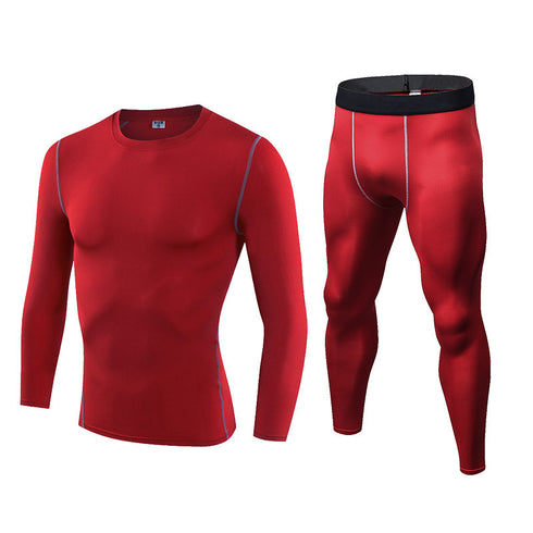 Men's Bodybuilding Sport Shirt Two Piece Shapewear