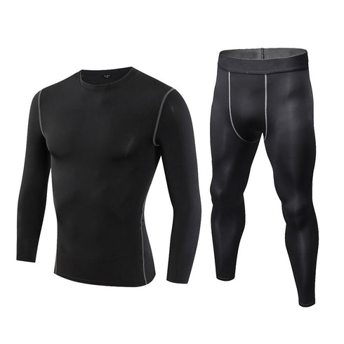 Men's Bodybuilding Sport Shirt Two Piece Shapewear
