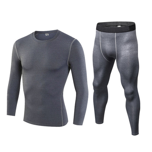 Men's Bodybuilding Sport Shirt Two Piece Shapewear
