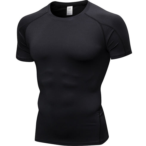 Men's Bodybuilding Sport Short Sleeve T-shirt Shapewear