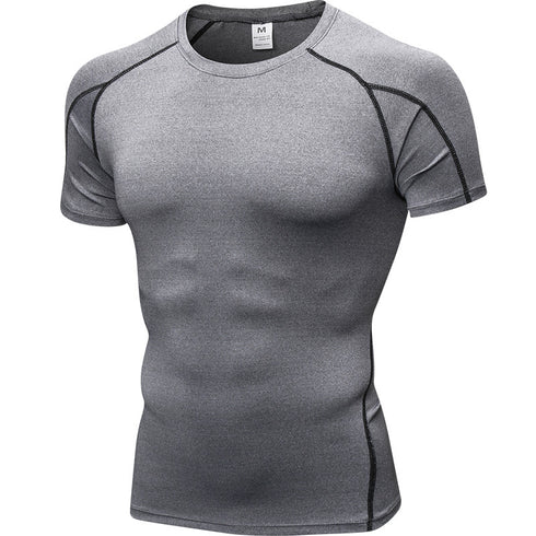Men's Bodybuilding Sport Short Sleeve T-shirt Shapewear