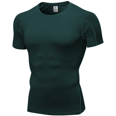 Men's Bodybuilding Sport Short Sleeve T-shirt Shapewear