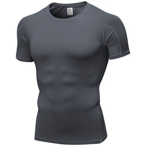 Men's Bodybuilding Sport Short Sleeve T-shirt Shapewear