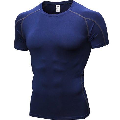 Men's Bodybuilding Sport Short Sleeve T-shirt Shapewear