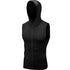Men's Bodybuilding Zipper Sleeveless Hooded Undershirt Tank