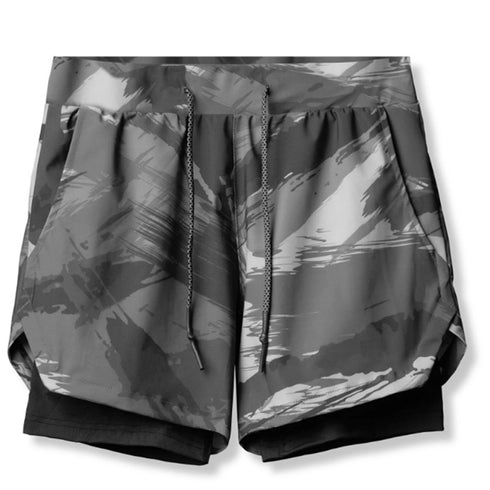 Men's Breathable Exercise Jogging Cycling Shorts with Lined