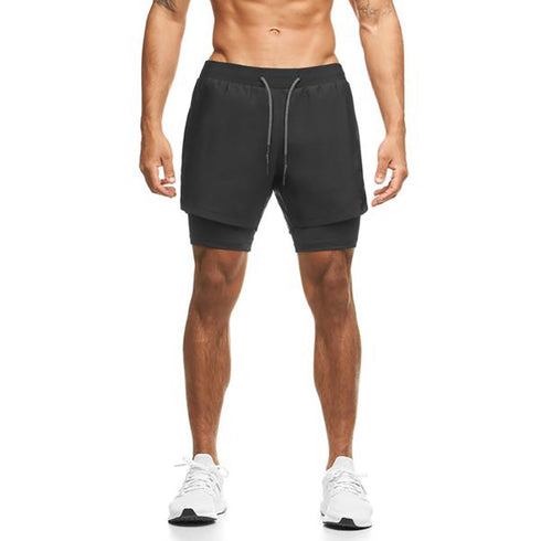Men's Breathable Exercise Jogging Cycling Shorts with Lined