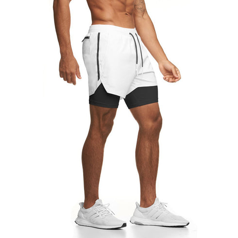 Men's Breathable Exercise Jogging Cycling Shorts with Lined