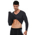 Men's Brushed Long Sleeve Stretchy Skinny Shirt Fitness Top