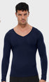 Men's Brushed Long Sleeve Stretchy Skinny Shirt Fitness Top
