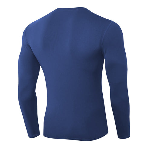 Men's Brushed Long Sleeve Stretchy Skinny Shirt Fitness Top
