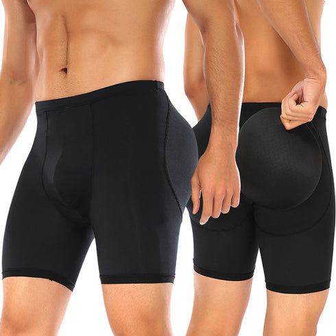 Men's Plus Size Butt Lifter Boxer Briefs Fake Butt Padded Shaping