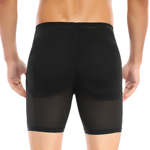 Men's Plus Size Butt Lifters Boxer Briefs Padded Shapewear