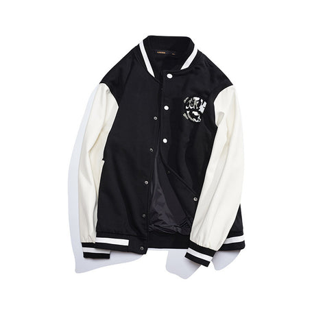 Men's Button Streetwear Plus Size Baseball Jackets