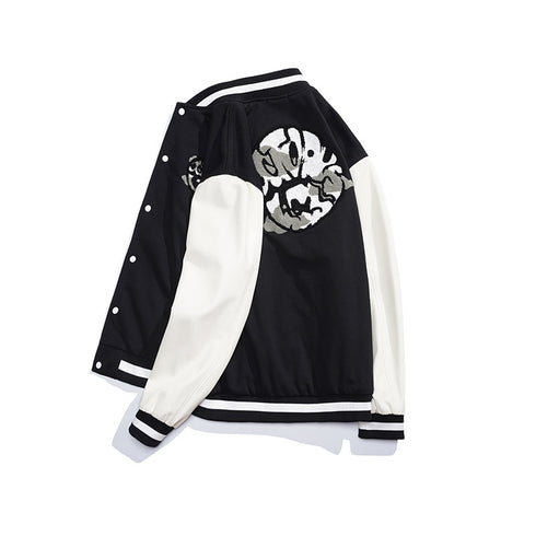 Men's Button Streetwear Plus Size Baseball Jackets