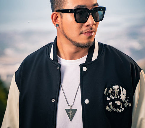 Men's Button Streetwear Plus Size Baseball Jackets