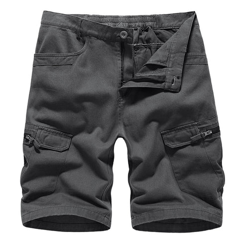 Men's Camouflage Cargo Shorts with Zip Pockets