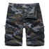 Men's Camouflage Cargo Shorts with Zip Pockets