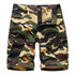 Men's Camouflage Cargo Shorts with Zip Pockets