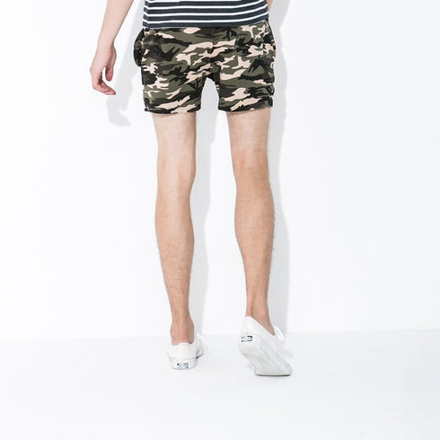 Men's Camouflage Jogger Athletic Workout Gym Shorts
